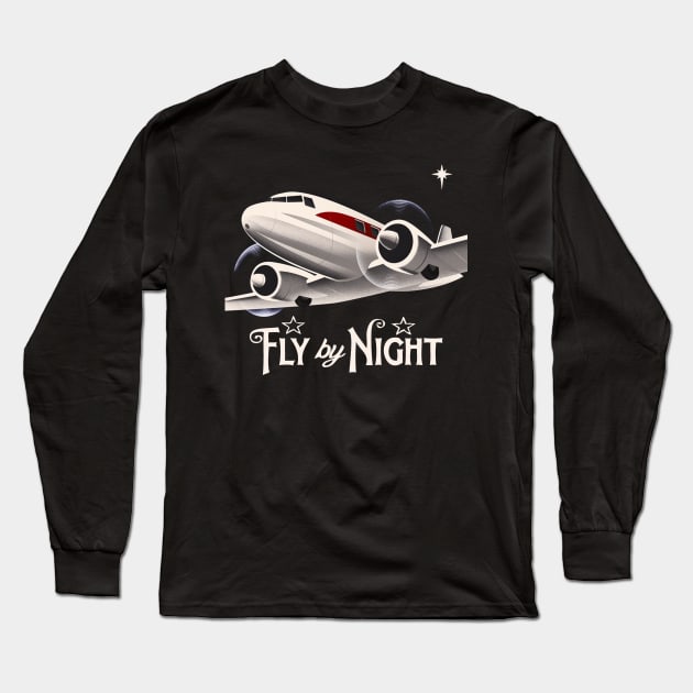 fly by night Long Sleeve T-Shirt by retroracing